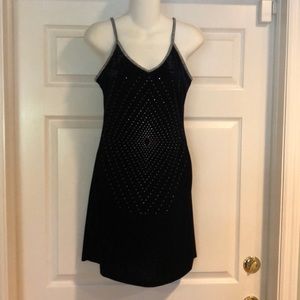 Minerva black velvet slip dress